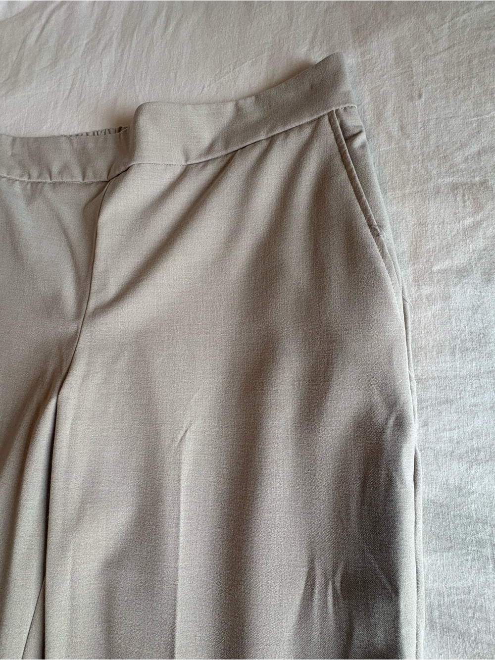 Rachel Zoe Beige Elastic-Waist Dress Pants - Picture 4 of 10